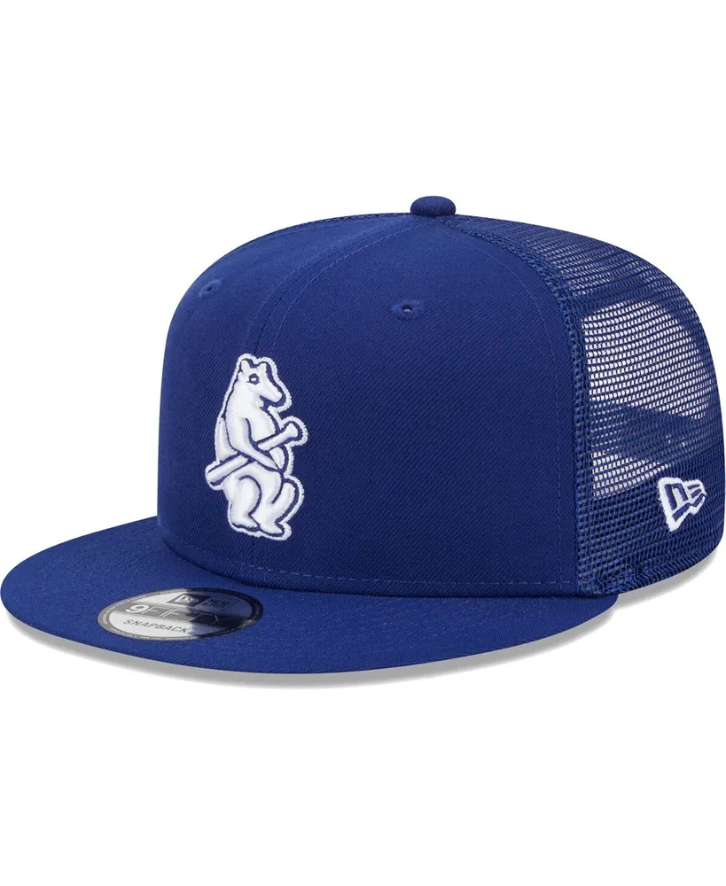 Men's New Era Royal Chicago Cubs Cooperstown Collection Team Color Trucker 9FIFTY Snapback Hat