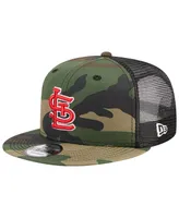 Men's New Era Camo St. Louis Cardinals Woodland Camo Trucker 9FIFTY Snapback Hat