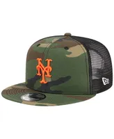 Men's New Era Camo New York Mets Woodland Camo Trucker 9FIFTY Snapback Hat