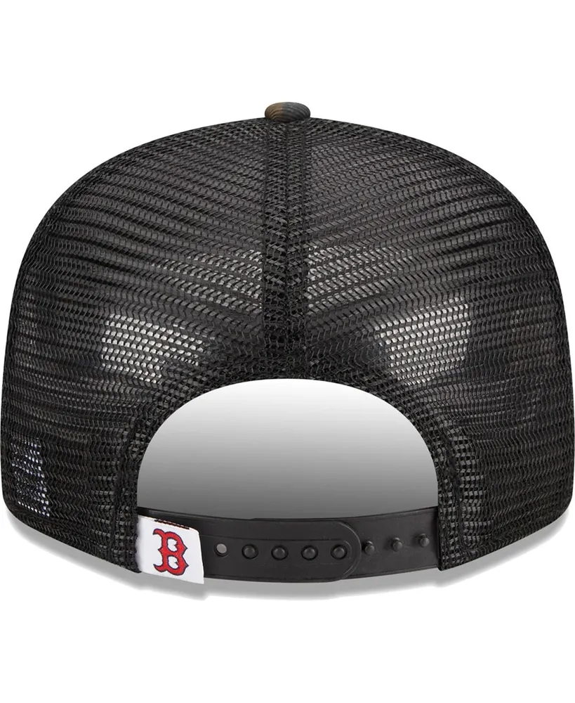 Men's New Era Camo Boston Red Sox Woodland Camo Trucker 9FIFTY Snapback Hat