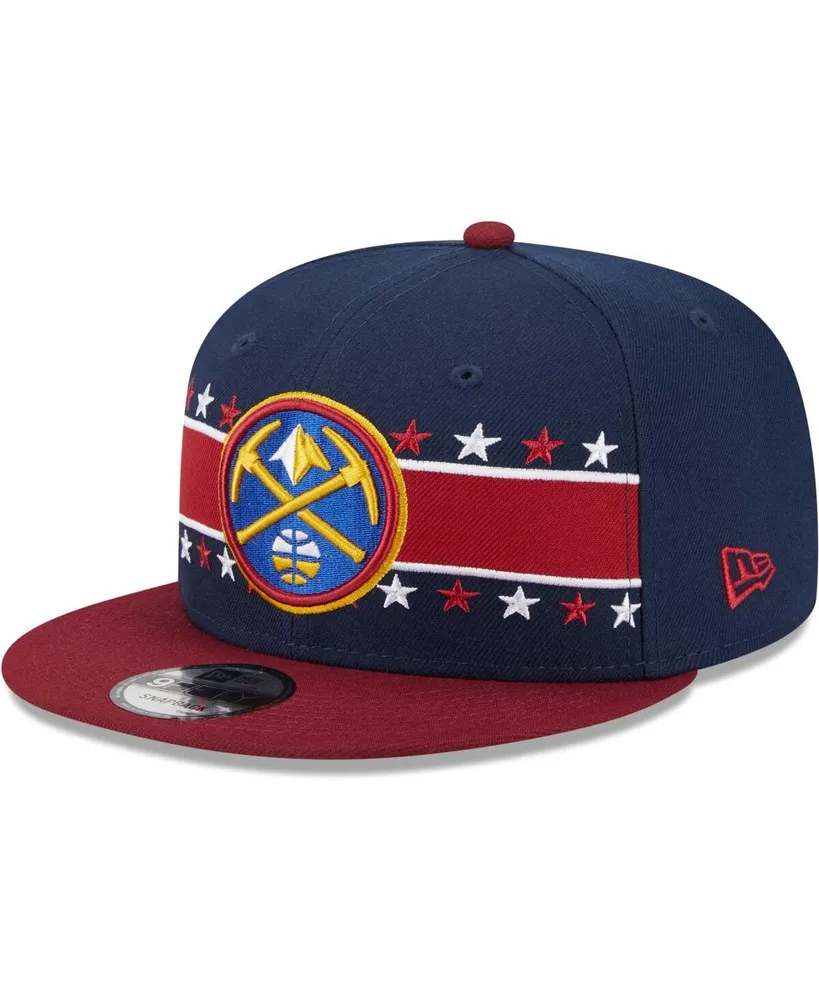 Men's New Era Navy Denver Nuggets Banded Stars 9FIFTY Snapback Hat