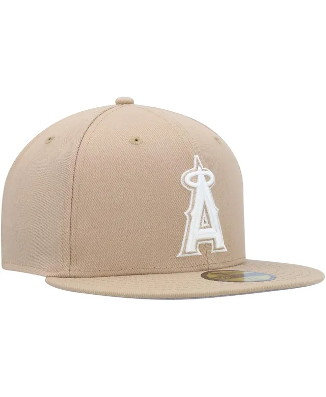 Men's New Era Natural California Angels Beach Front 59FIFTY Fitted Hat