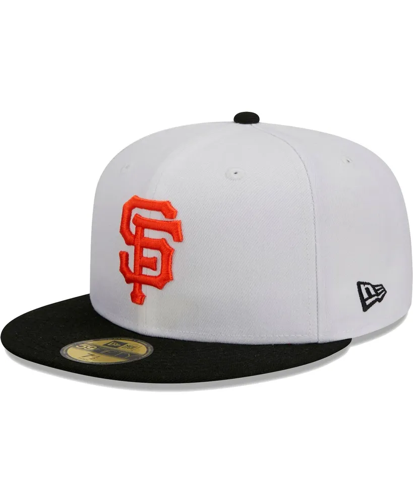 Men's New Era White, Black San Francisco Giants Optic 59FIFTY Fitted Hat