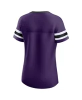 Women's Fanatics Purple Baltimore Ravens Original State Lace-Up T-shirt