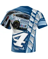 Men's Stewart-Haas Racing Team Collection White Kevin Harvick Busch Light Sublimated Dynamic Total Print T-shirt