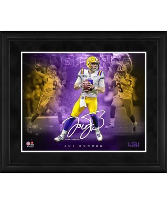 Joe Burrow Lsu Tigers Facsimile Signature Framed 16" x 20" Stars of the Game Collage