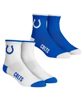 Youth Boys and Girls Rock 'Em Socks Indianapolis Colts Core Team 2-Pack Quarter Length Sock Set