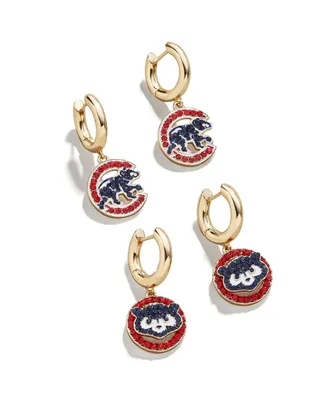 Women's Baublebar Gold-Tone Chicago Cubs Team Earrings Set