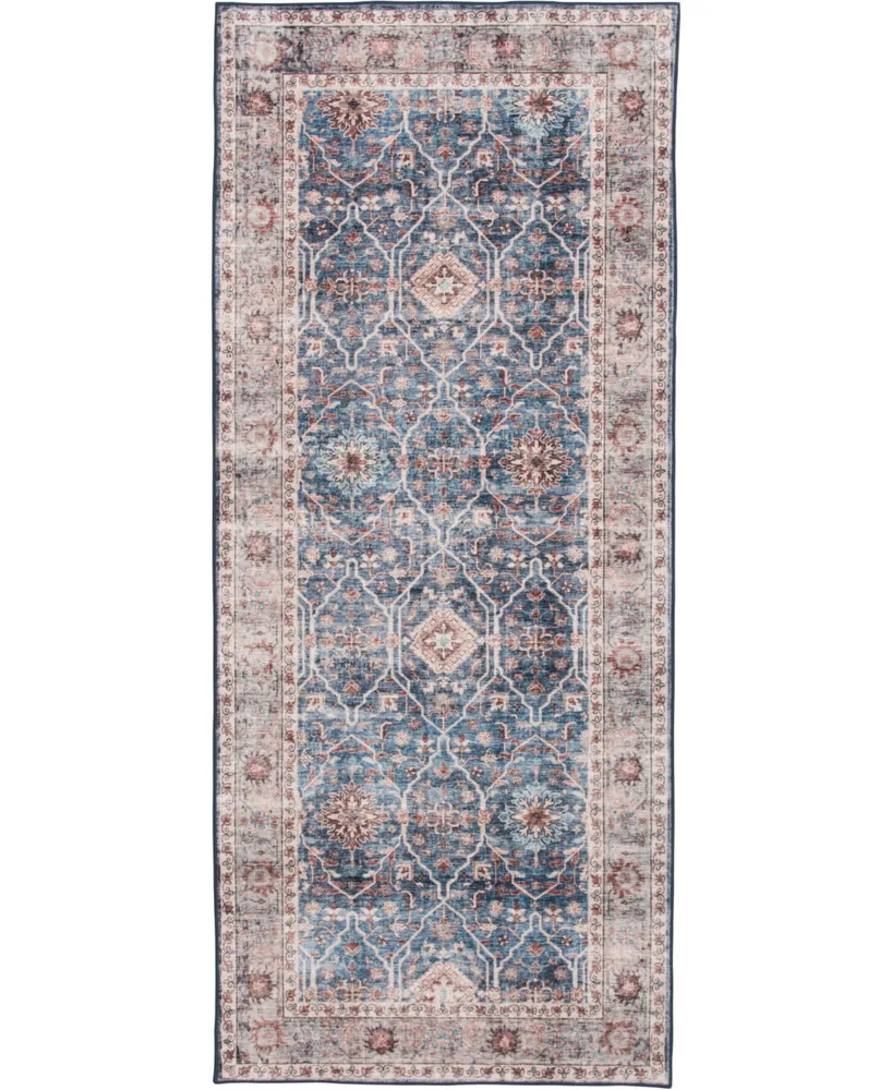 Km Home Revitalize Washable Velsen 2'3" x 7'7" Runner Area Rug