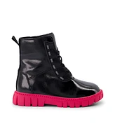 Dkny Toddler Girls Carrie Combat Zipper Closure Lace-Up Boots