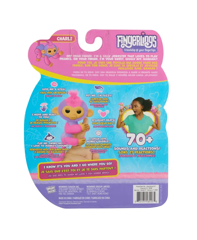 Fingerlings Interactive Baby Monkey Charli, 70+ Sounds & Reactions