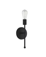 Trade Winds Lighting 1-Light Wall Sconce In Matte Black