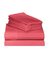 Luxclub Queen 6PC Rayon from Bamboo Solid Performance Sheet Set