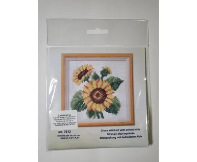 Stamped Cross stitch kit "Sunflowers" 7512 - Assorted Pre