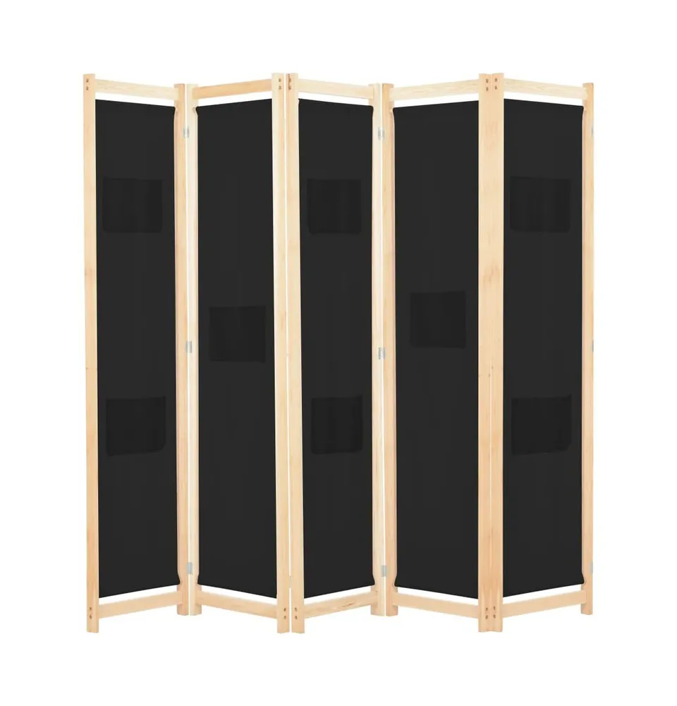 vidaXL 5-Panel Room Divider 78.7"x66.9"x1.6" Fabric