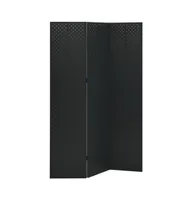 3-Panel Room Divider Black 47.2"x70.9" Steel