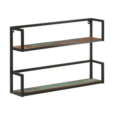 vidaXL Wall Shelf 35.4"x7.9"x23.6" Solid Reclaimed Wood