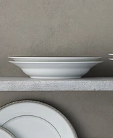 Noritake Charlotta Platinum 4 Piece 9" Rim Soup Bowls Set, 27 oz, Service for 4
