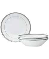 Noritake Charlotta Platinum 4 Piece 7.5" Soup Bowls Set, 12 oz, Service for 4