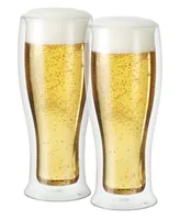 Oggi 2 Piece Double Wall Beer Glass Set