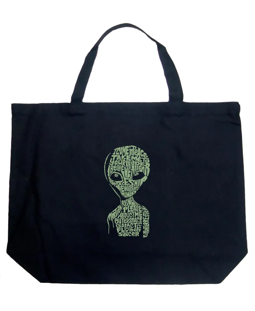 Alien - Large Word Art Tote Bag