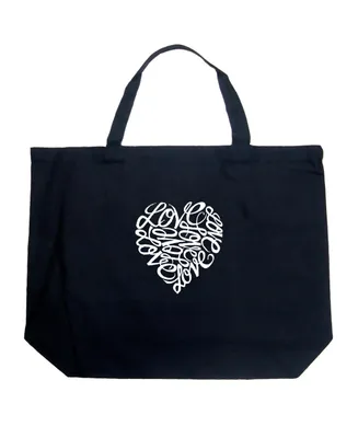 Love - Large Word Art Tote Bag