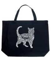 Cat - Large Word Art Tote Bag