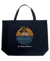 San Diego - Large Word Art Tote Bag