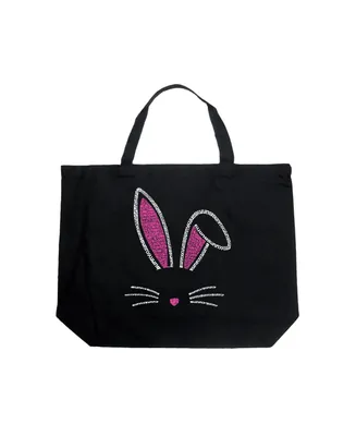 Bunny Ears - Large Word Art Tote Bag