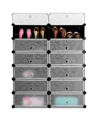 12 Cubic Portable Shoe Rack Shelf Cabinet Storage Closet Organizer