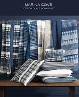 Nautica Marina Cove Cotton Reversible 3 Piece Quilt Set, Twin