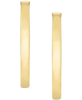 High Polished Squared J-Hoop Earrings in 14k Gold