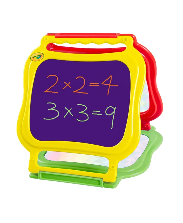 Discovery Kids 3-in-1 Tabletop Dry Erase Chalkboard Painting Art Easel,  Wood Frame