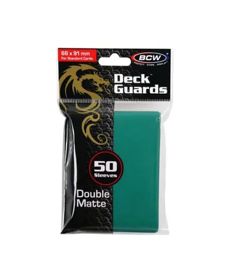 Bcw Teal Double Matte Deck Guards Standard Cards Sleeves 50 Count