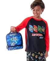 Beyblade Burst Spinner Top Anime Characters Dual Compartment Insulated Lunch Box Bag Tote