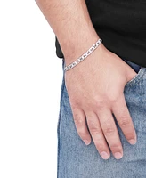 Men's Italian Silver Polished Mariner Link Chain Bracelet