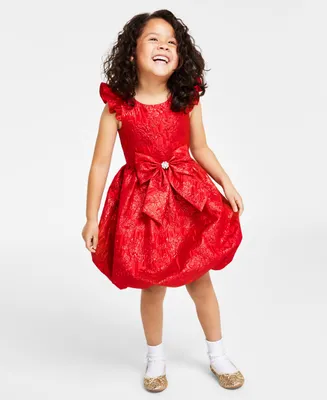 Rare Editions Little Girls Fit and Flare Brocade Social Dress