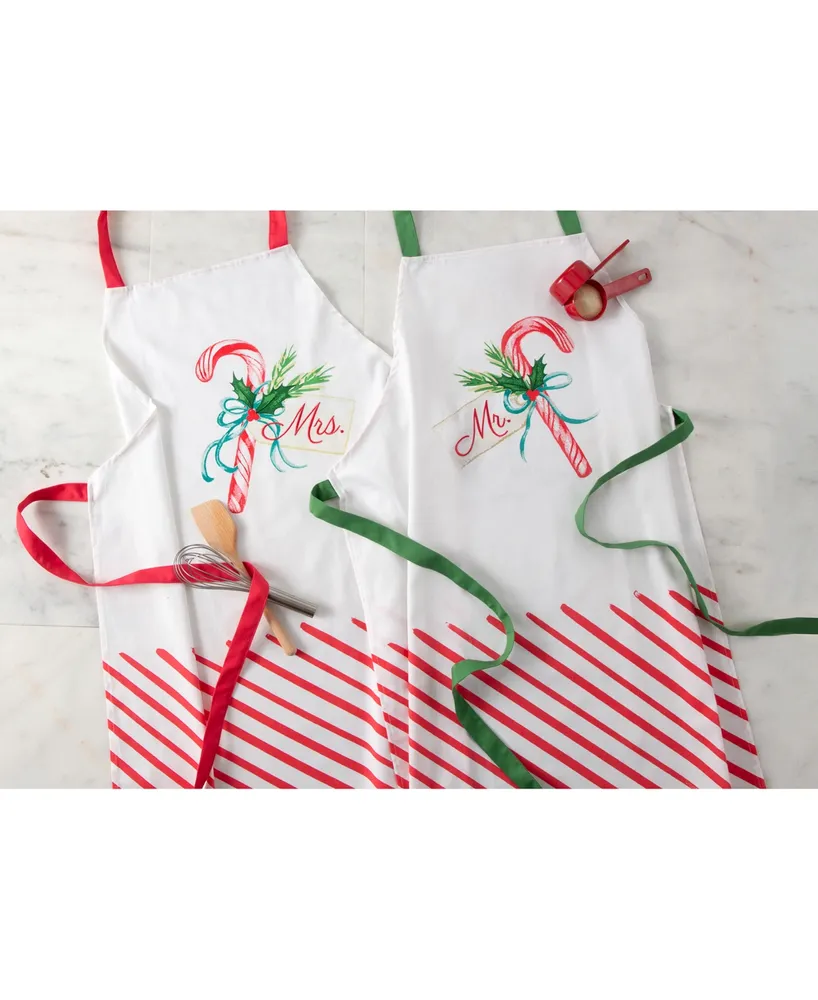 Lenox Mr. and Mrs. 2-Pc. Candy Cane Apron Set