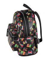 Mtv Music Television '80s Logo Tossed Print Zippered Mini Small Backpack Bag