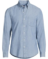 Lands' End Men's Long Sleeve Chambray Shirt