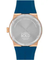 Movado Men's Bold Fusion Swiss Quartz Blue Silicone Watch 42mm