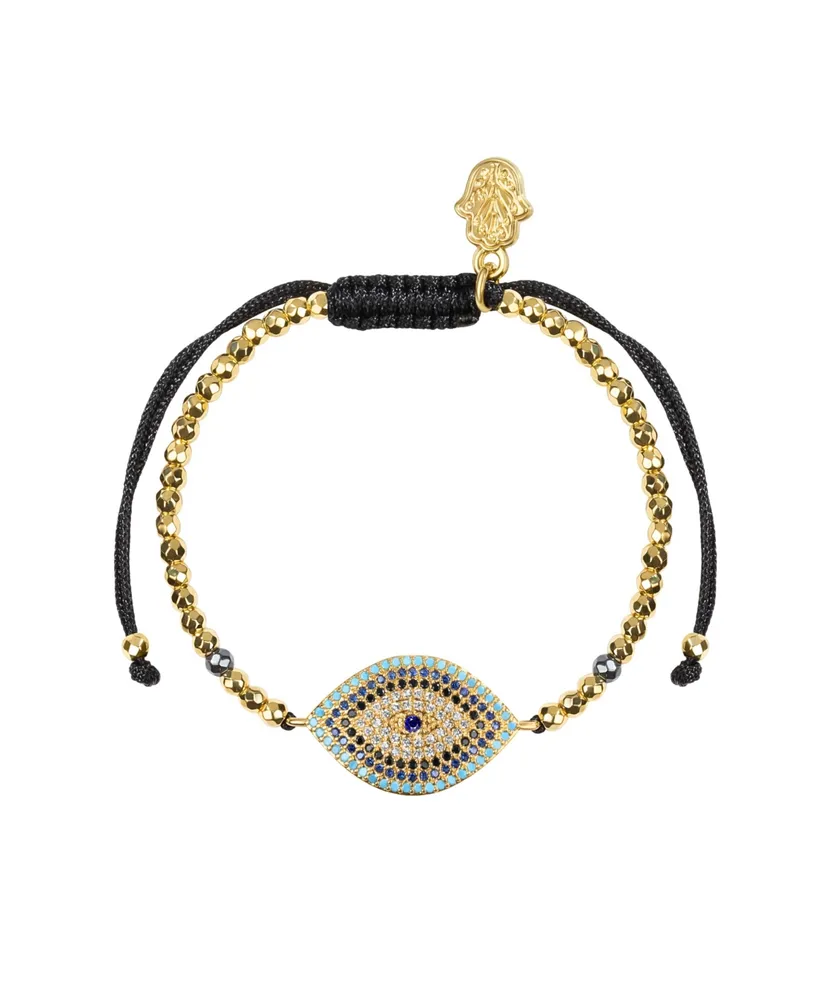 Karma and Luck Walk with Integrity - Hematite Gold Tone Bracelet