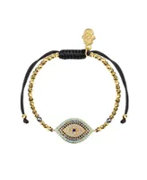 Karma and Luck Walk with Integrity - Hematite Gold Tone Bracelet