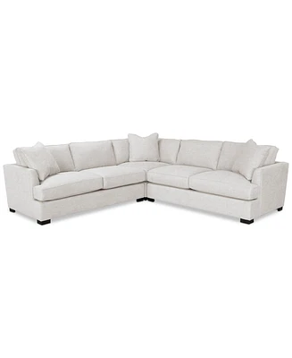 Nightford 111" 3-Pc. Fabric L Sectional, Created for Macy's