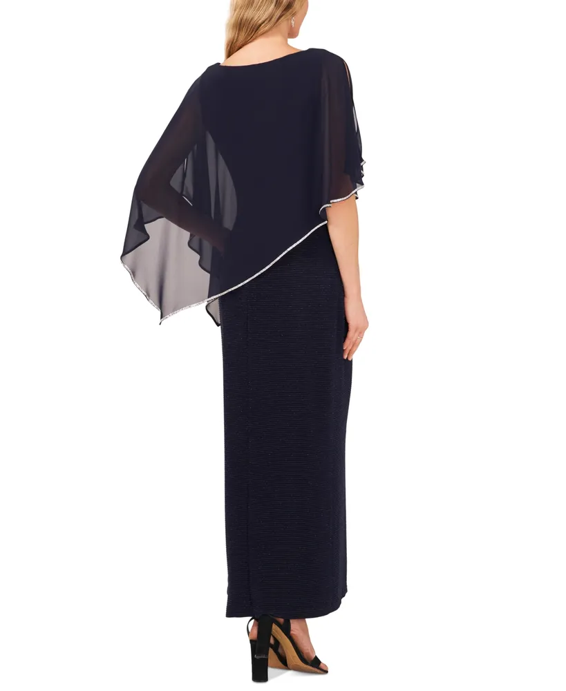 Msk Women's Women's Rhinestone-Overlay Jersey-Knit Gown
