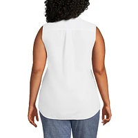 Lands' End Women's Plus No Iron Sleeveless Shirt