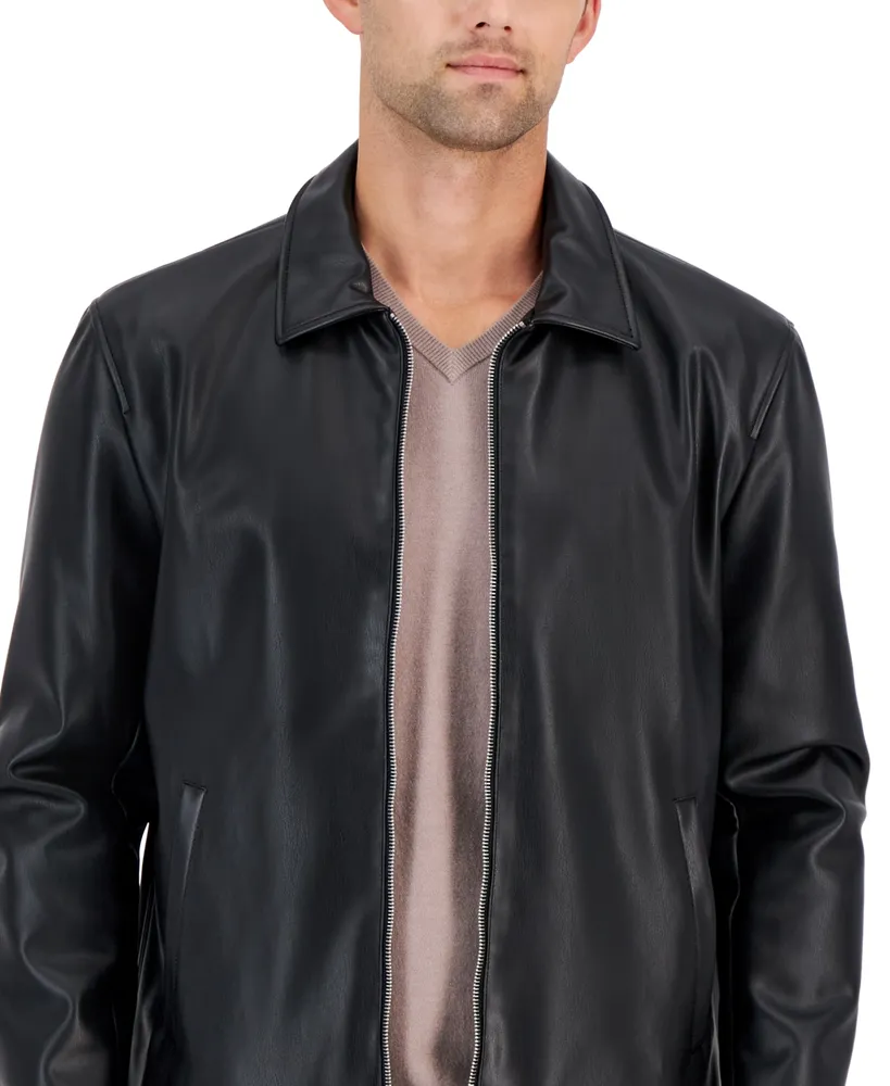 Alfani Men's Faux-Leather Jacket, Created for Macy's
