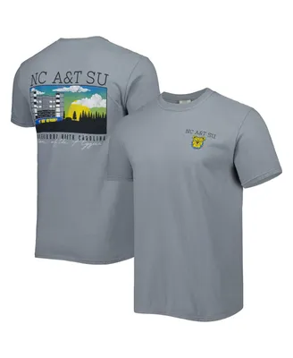 Men's Gray North Carolina A&T Aggies Campus Scenery Comfort Color T-shirt
