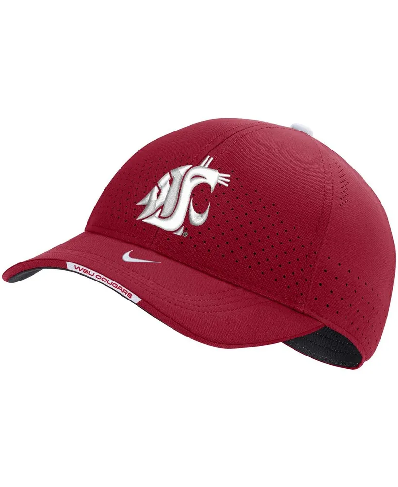 Men's Nike Crimson Washington State Cougars 2023 Sideline Legacy91 Performance Adjustable Hat