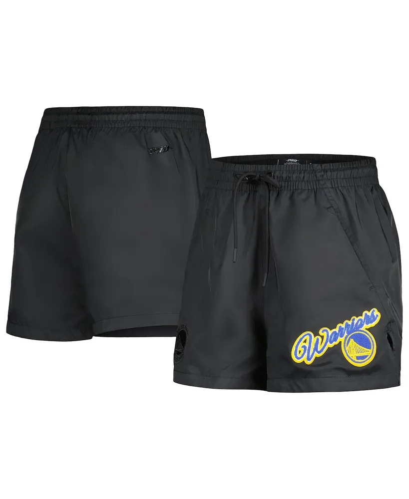 Women's Pro Standard Black Golden State Warriors Script Woven Shorts